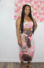 Load image into Gallery viewer, Tie Dye Two Piece Skirt Set

