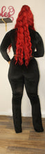Load image into Gallery viewer, BLACK VELVET FLARE SET
