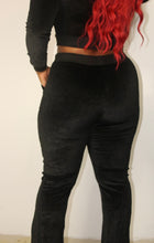 Load image into Gallery viewer, BLACK VELVET FLARE SET
